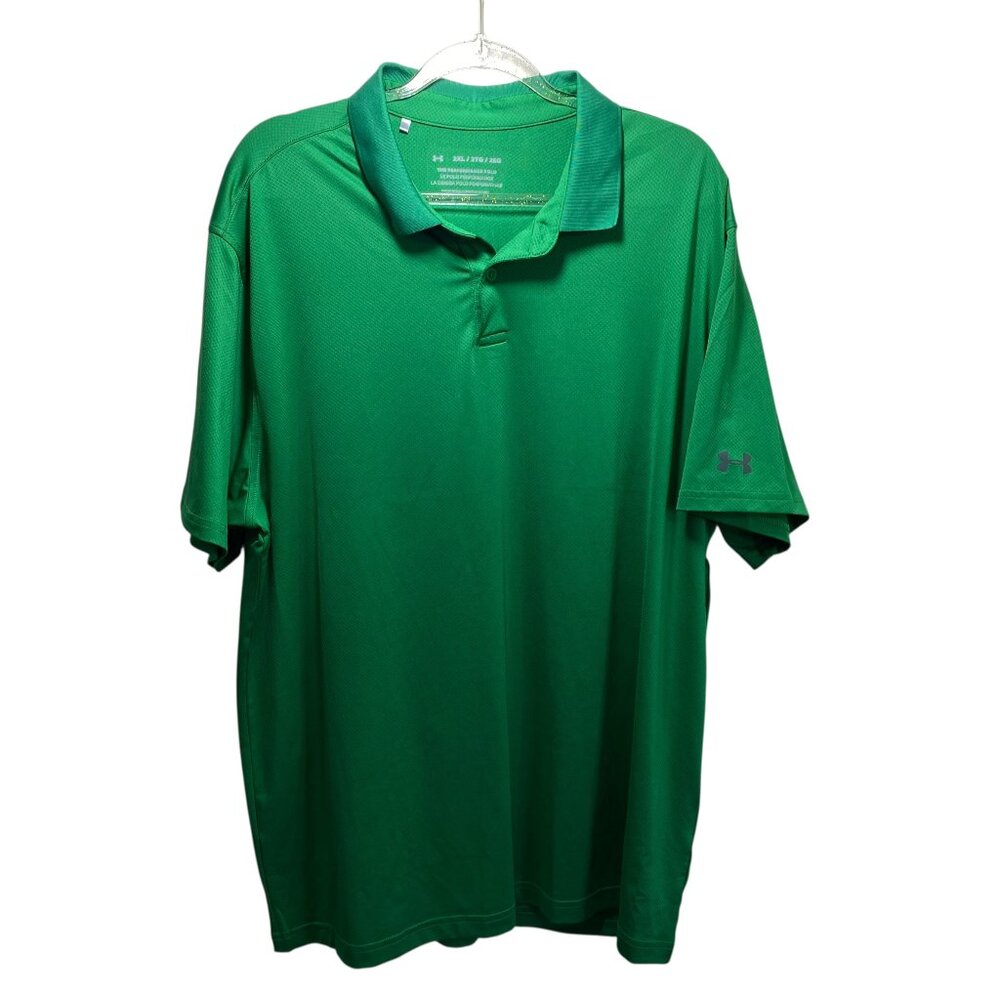 Under Armour Golf Outdoor The Performance Polo Shirt Mens 2XL Green Short Sleeve